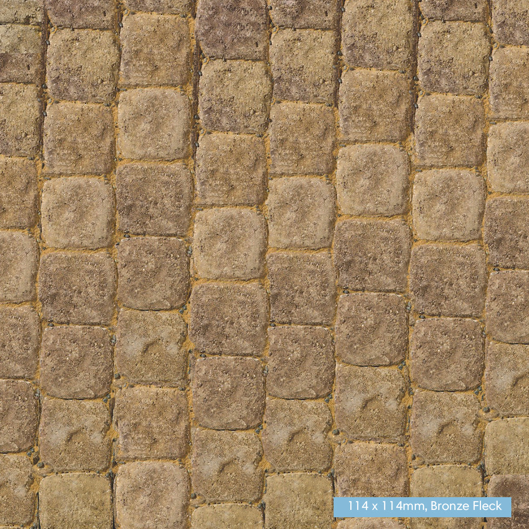Aura Driveway Block Paving 60mm Rectangular Sizes - Bronze Fleck