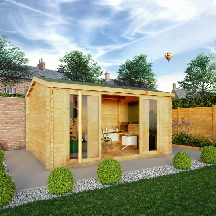4.5m x 3.5m Home Office Studio Log Cabin