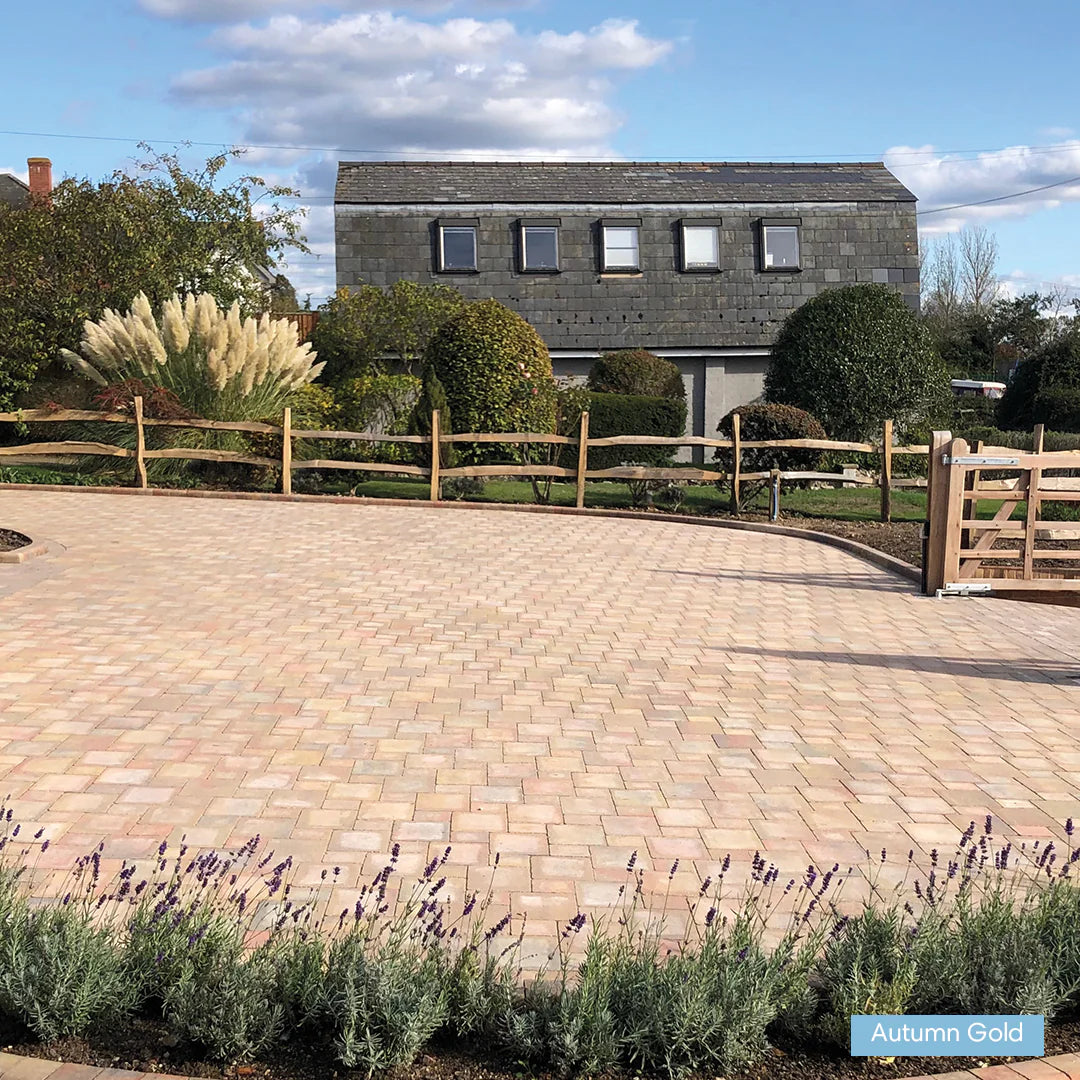 Alpha Trio Driveway Block Paving 60mm - Autumn Gold