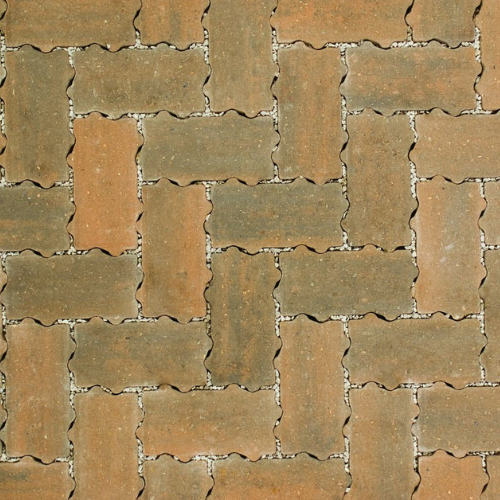 Brett Omega Flow Permeable Driveway Block Paving - Burnt Oak