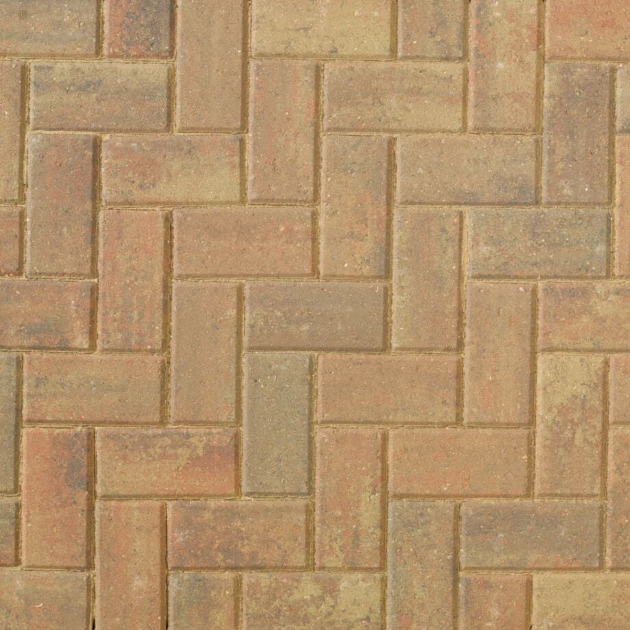 Brett Omega Driveway Block Paving - Autumn Gold
