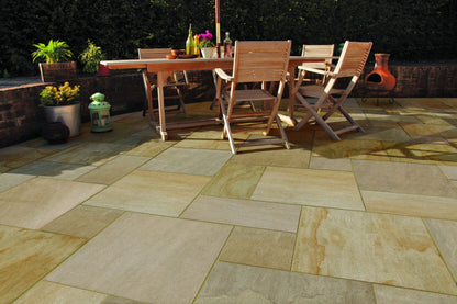 Eden Sandstone Porcelain, Autumn Blend, 20mm Patio Packs