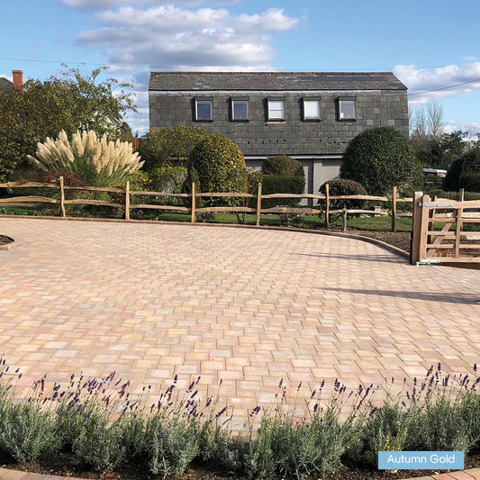 Alpha Trio Driveway Block Paving 50mm - Autumn Gold