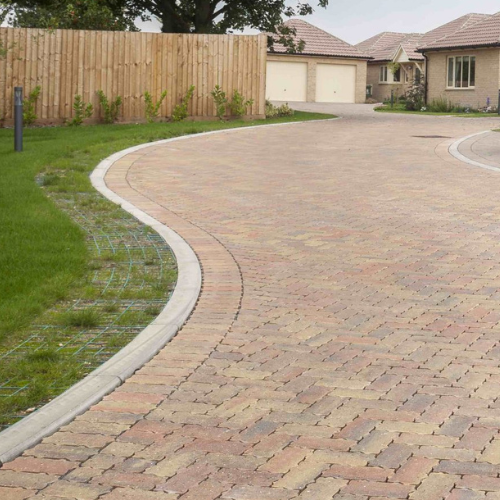 Omega Flow Permeable Driveway Block Paving - Autumn Gold