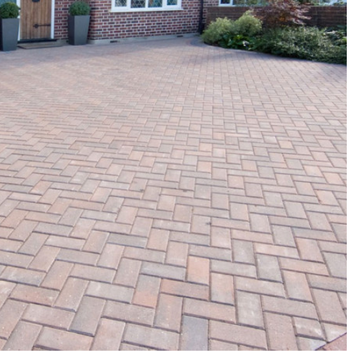 Brett Omega Driveway Block Paving - Burnt Oak