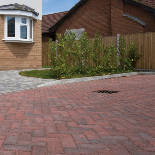 Brett Omega Driveway Block Paving - Brindle