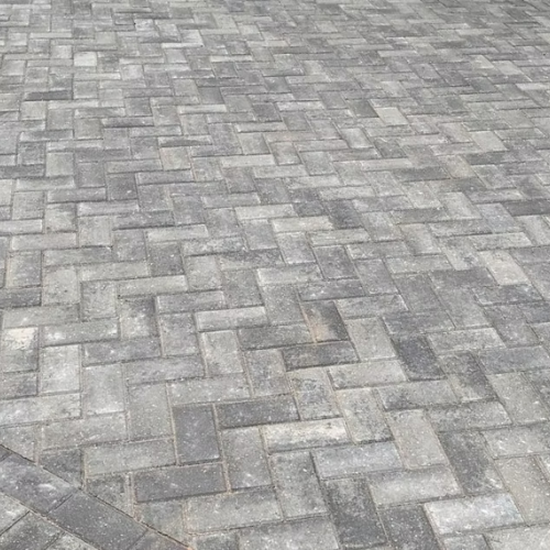 Brett Omega Driveway Block Paving - Silver Haze