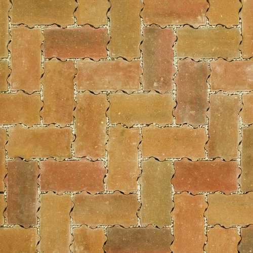 Omega Flow Permeable Driveway Block Paving - Autumn Gold