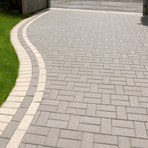 Brett Omega Driveway Block Paving - Charcoal