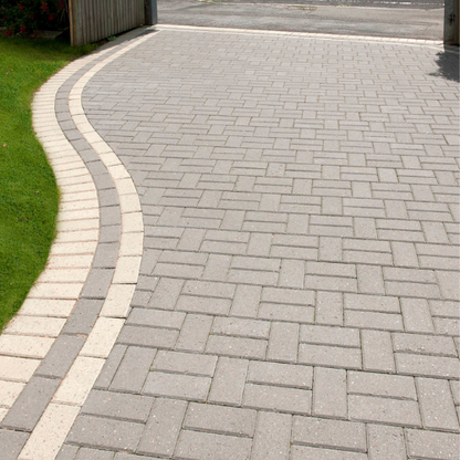 Brett Omega Driveway Block Paving - Charcoal