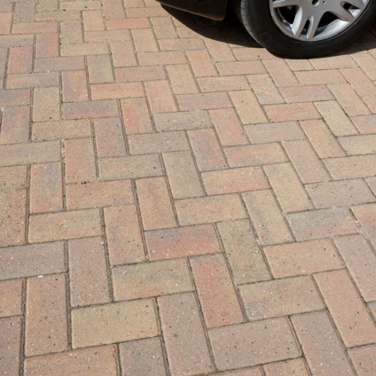 Brett Omega Driveway Block Paving - Autumn Gold