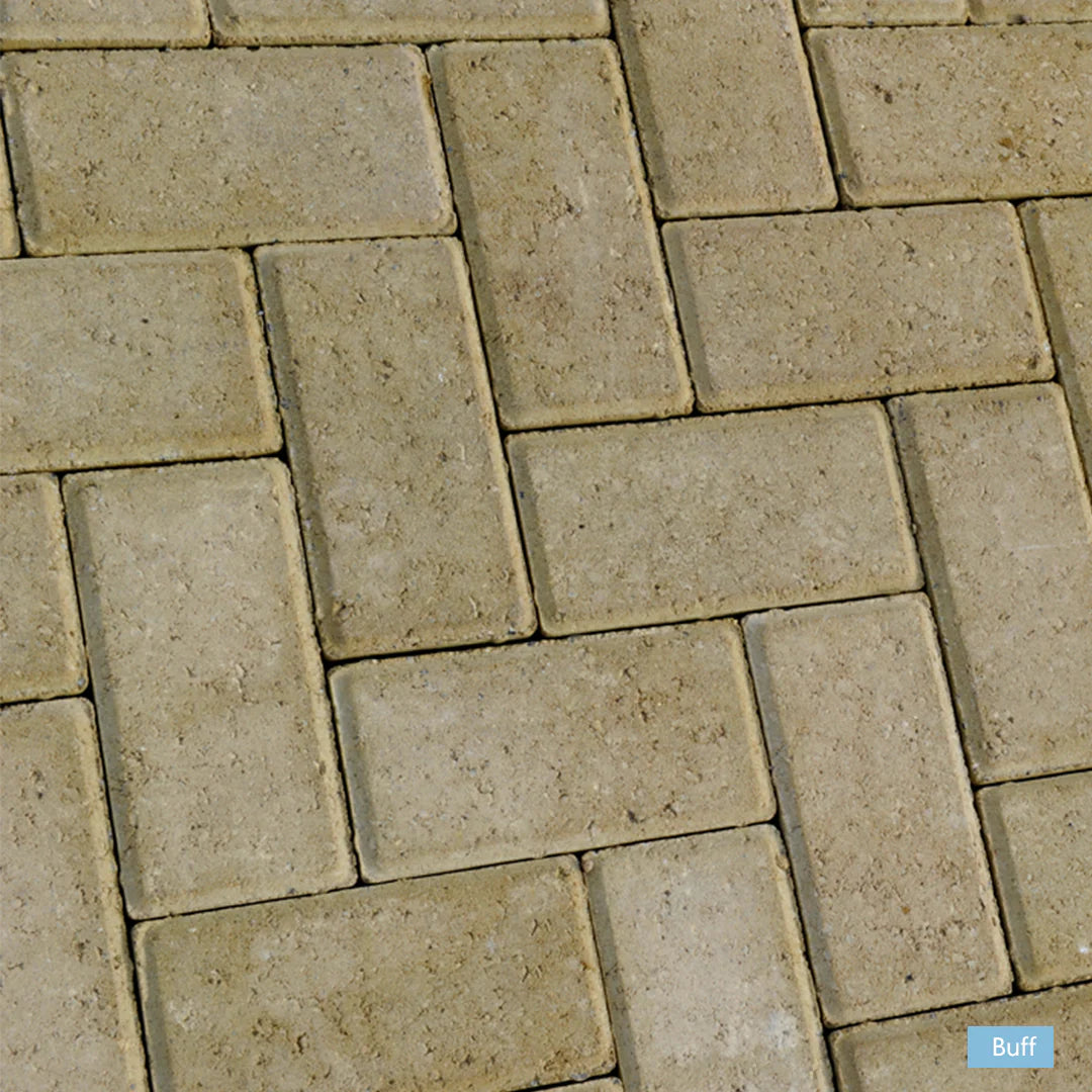 Brett Omega Driveway Block Paving - Buff